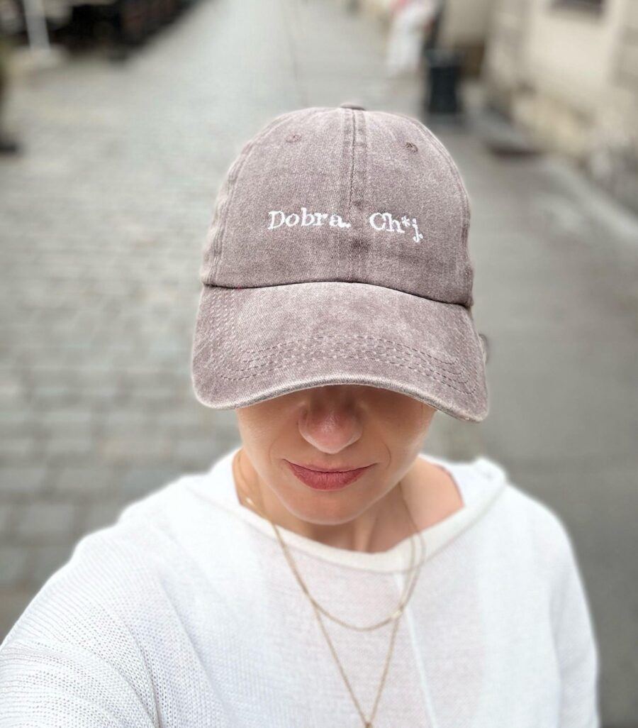 Czapka z daszkiem „Dobra. Ch*j.”